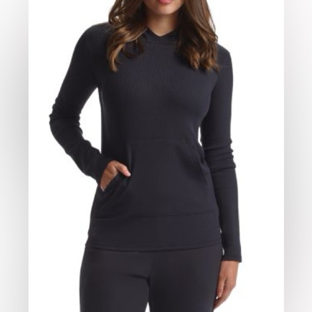 $128 NWT Commando Black Luxury Rib Hoodie Sz X-Small